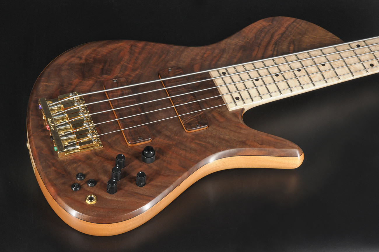 Fodera emperor elite shop 5 walnut burl