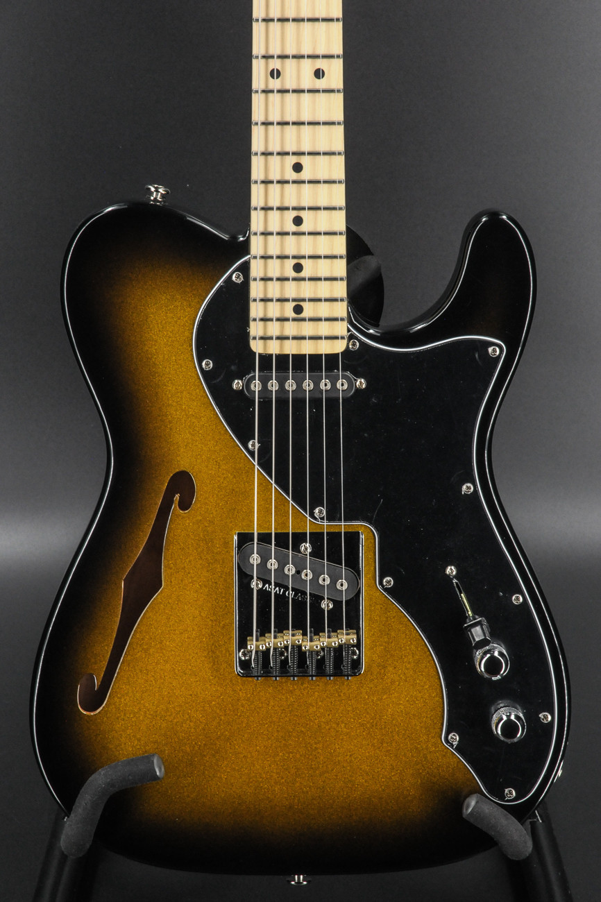 G&L USA Limited Edition ASAT Classic Thinline Semi Hollow 2-Tone Goldburst Metallic #9347