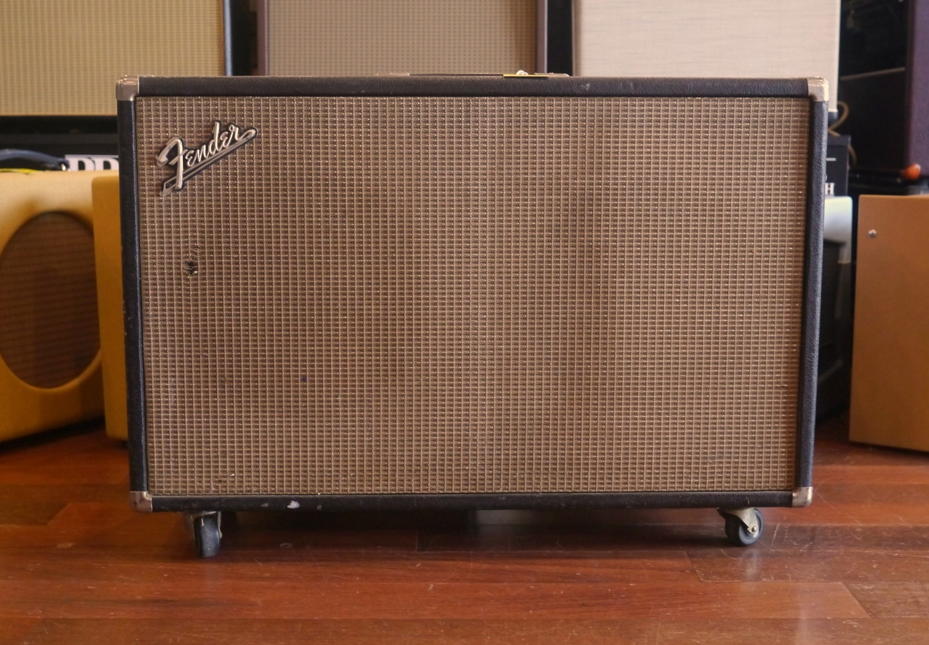 USED 1960s Fender Bassman 2x12 Cabinet w/ Weber Classic British Speakers