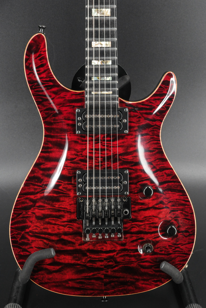 USED Carvin CT6 California Carved Top - Deep Red Quilted Maple - Floyd Rose - OHSC