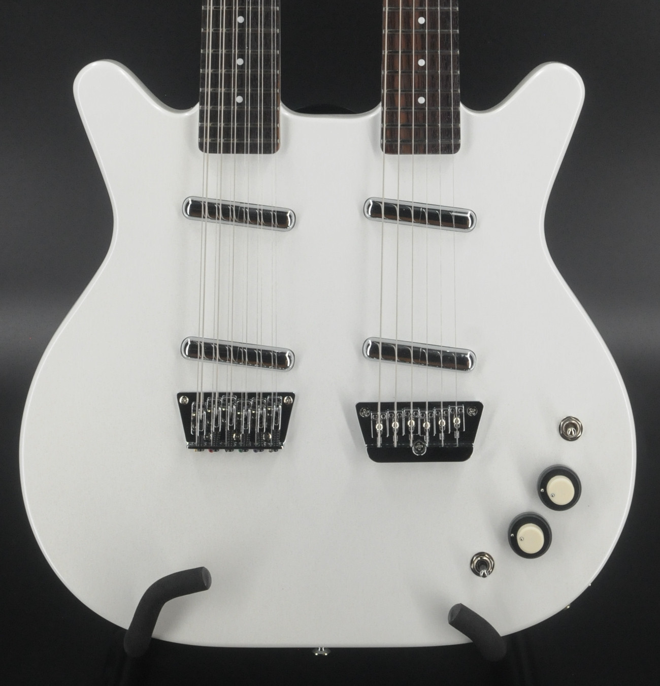 Danelectro 6-String/12-String Doubleneck - White Pearl #6828