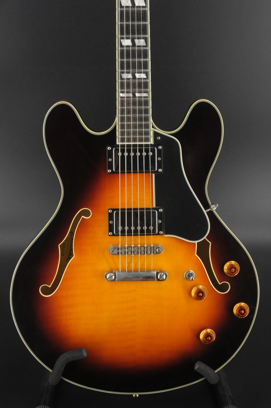 USED Eastman T486-SB Thinline Semi-Hollow Body Sunburst #5399