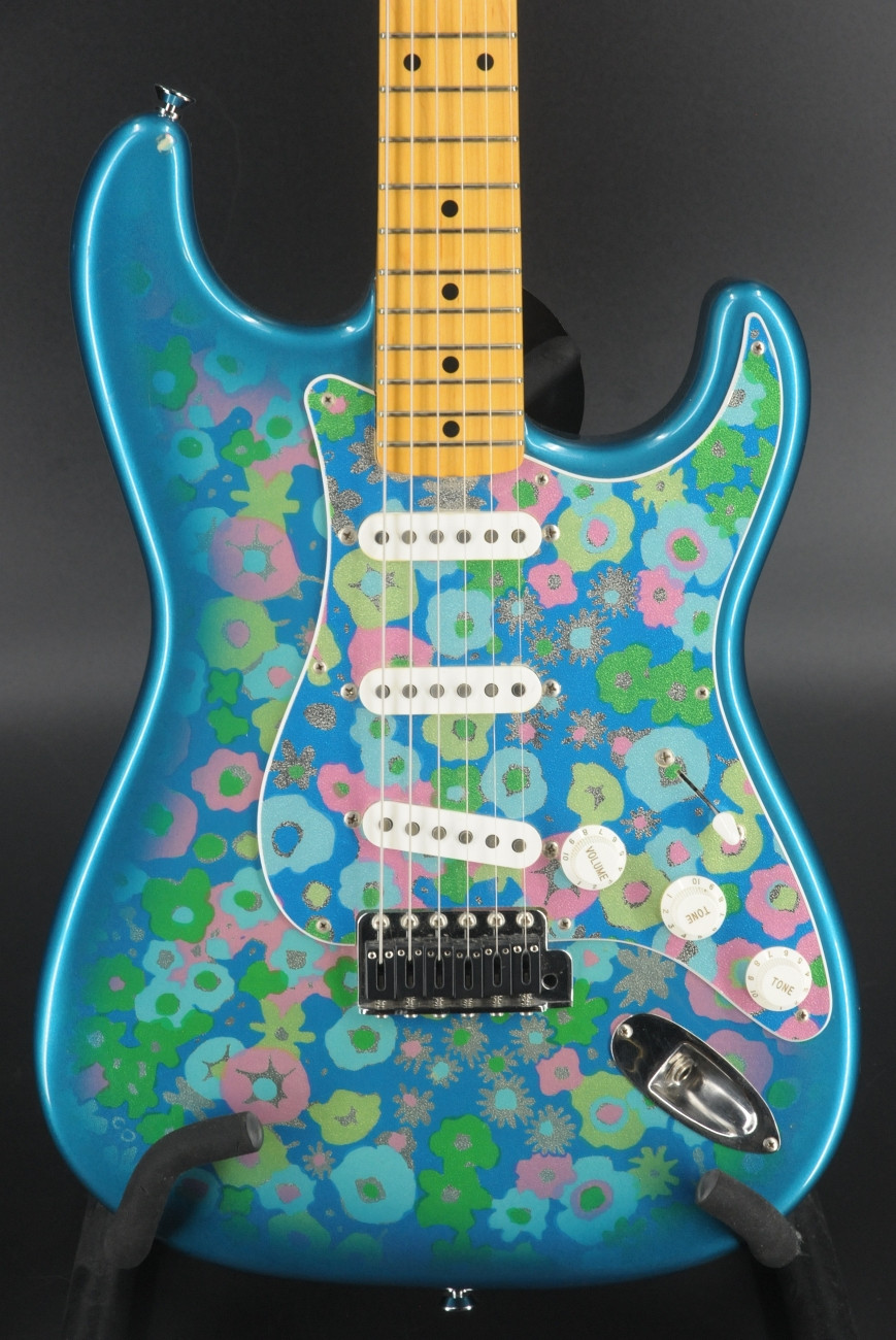 USED Fender 2003 Blue Flower Stratocaster - Made in Japan w/ SKB Hardshell Case #7061