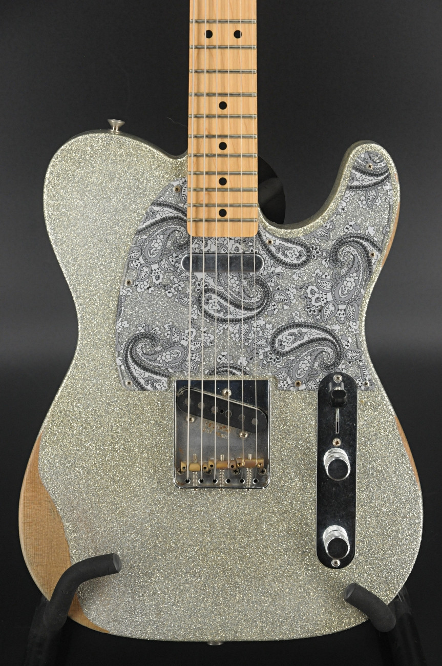 USED Fender Road Worn Brad Paisley Telecaster Silver Sparkle 