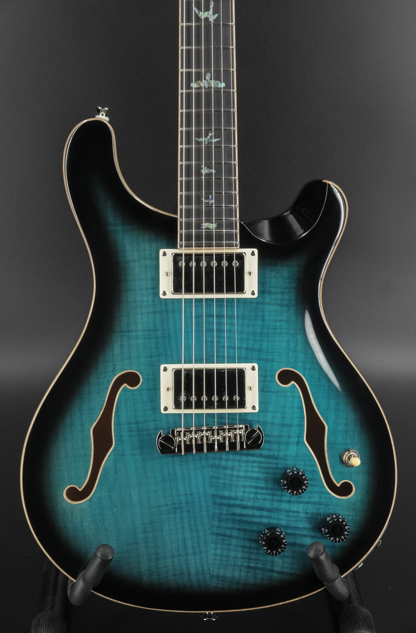 USED Paul Reed Smith SE Hollowbody II Piezo - Peacock Blue Burst #1985