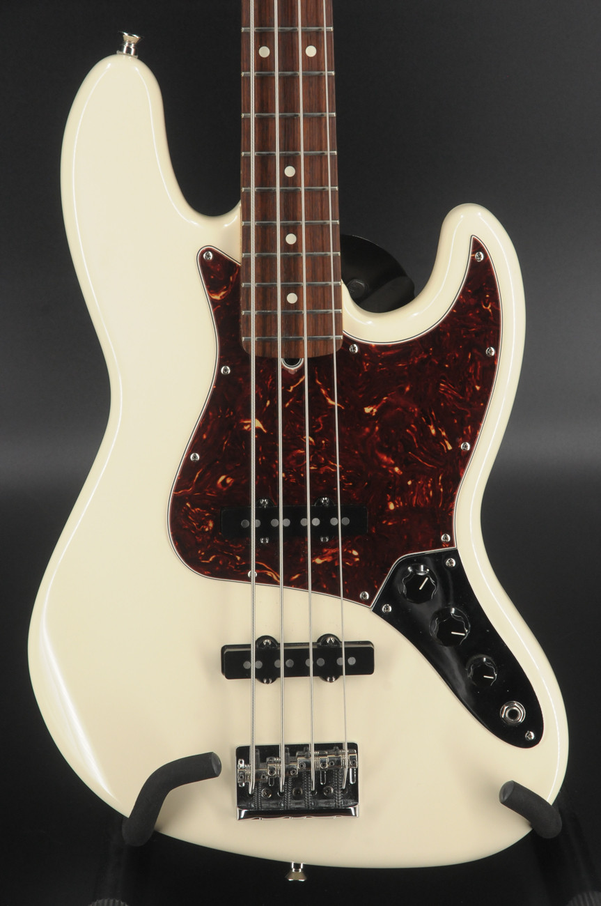 USED Fender 2008 American Standard Jazz Bass - Olympic White #4586
