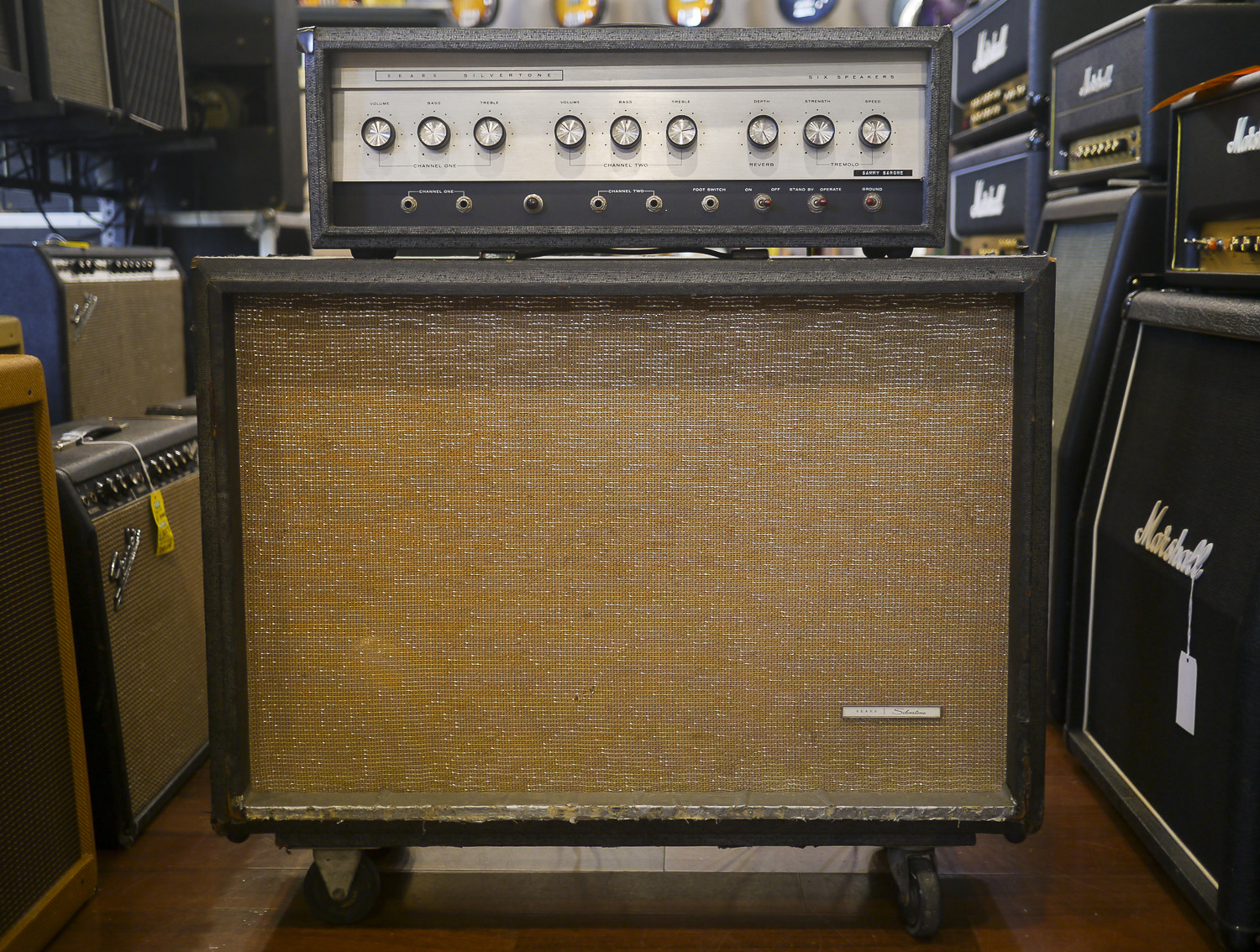 USED Silvertone 1485 Stack (1963–66) – 120W of Vintage Tube Power w/ 6x10 Cab & Footswitch