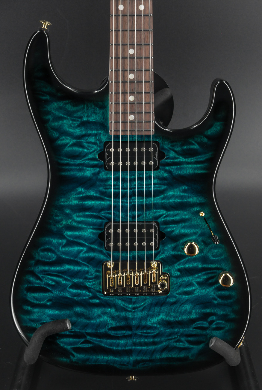 SUHR STANDARD THIN BURST Limited Edition - Quilted Maple - Trans Teal #9490