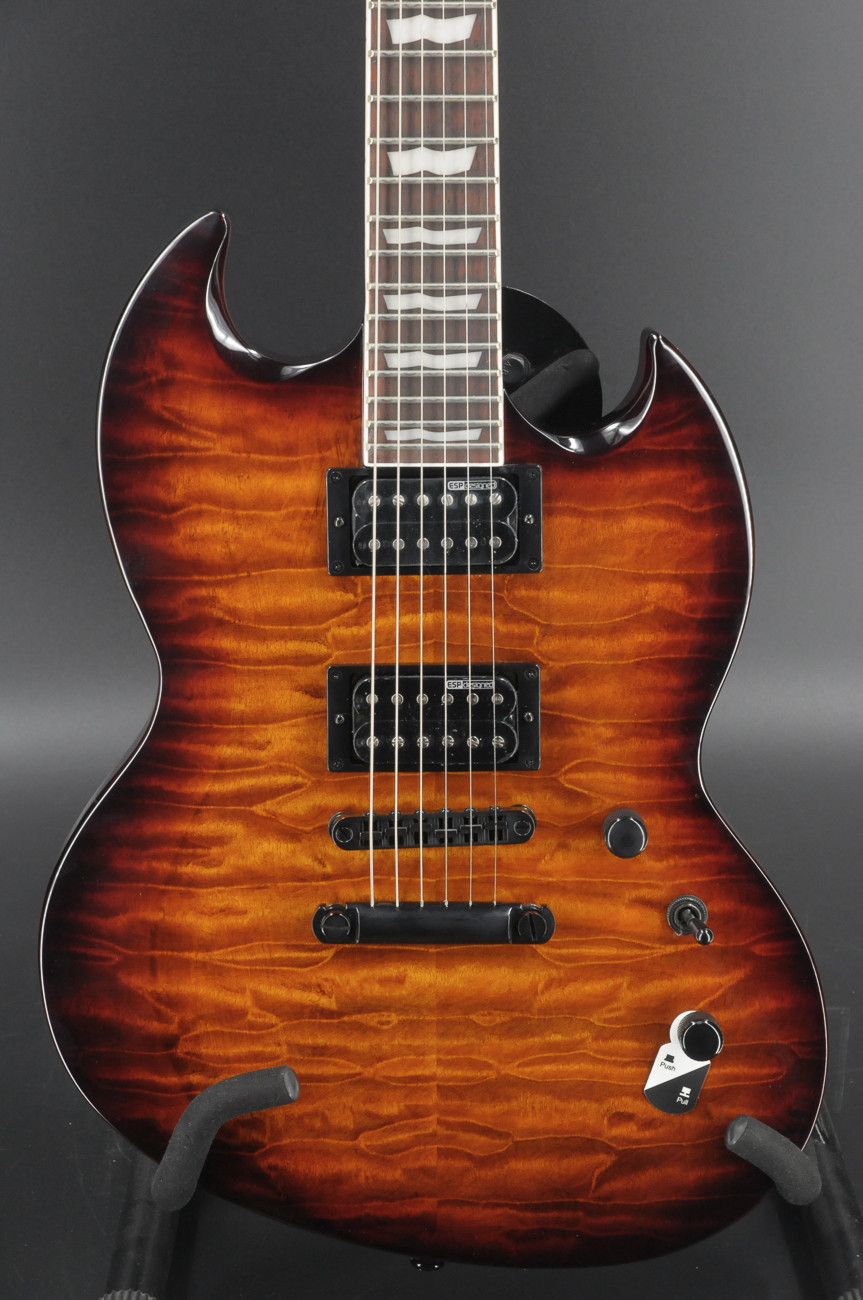 LTD-ESP Viper-256 Dark Brown Sunburst