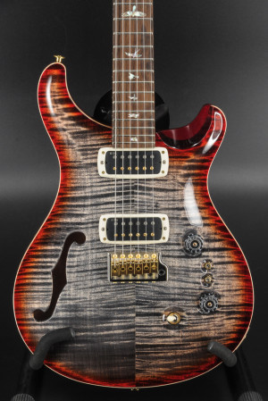 Paul Reed Smith 40th Anniversary Custom 24-08 Semi-Hollow Ltd Edition - 10-Top - Charcoal Cherry Burst #0379