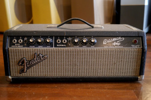 USED 1966 Fender Bassman Blackface Head - Psionic Audio Modified