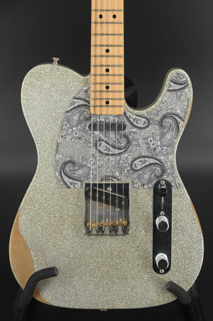 USED Fender Road Worn Brad Paisley Telecaster Silver Sparkle 