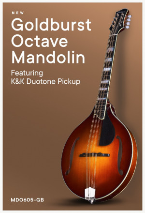 Eastman MD0605-GB Octave Mandolin w/ K&K Pickup in Goldburst PRE-ORDER