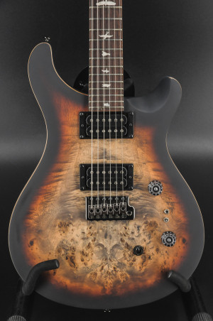 PRS SE Custom 24-08 Poplar Burl Limited Edition - Charcoal Cherry Midnight Burst #6653