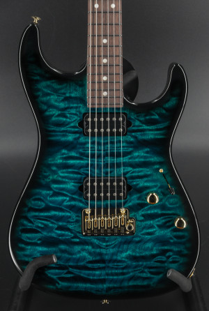 SUHR STANDARD THIN BURST Limited Edition - Quilted Maple - Trans Teal #9490