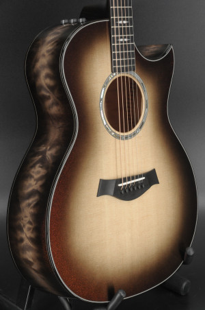 Taylor C14ce B5026 Catch Custom - Bearclaw Sitka/Quilted Big Leaf Maple - Silver Cranberry Supernova
